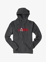 Universal Jaws Font Red Shark Hoodie