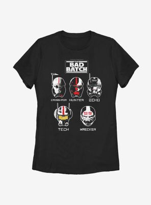 Star Wars: The Bad Batch Helmet Group Womens T-Shirt