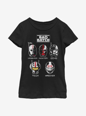 Star Wars: The Bad Batch Helmet Group Youth Girls T-Shirt