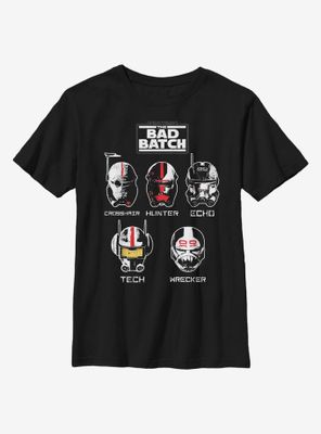 Star Wars: The Bad Batch Helmet Group Youth T-Shirt