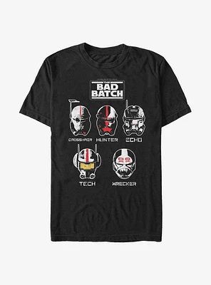 Star Wars: The Bad Batch Helmet Group T-Shirt