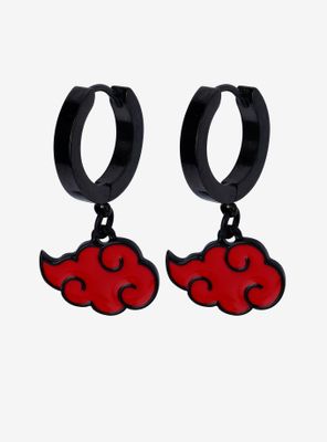 Naruto Shippuden Akatsuki Cloud Huggie Earrings