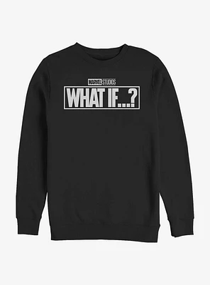 Marvel What If...? Black And White Crew Sweatshirt