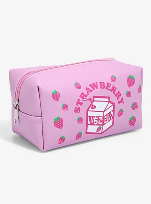 Strawberry Milk Makeup Bag