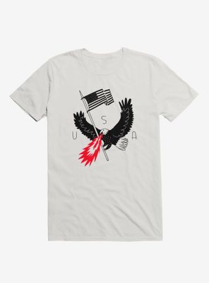 Fire Breathing Bald Eagle Of Patriotism T-Shirt