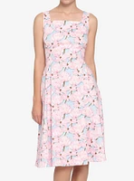 Pink Floral Retro Dress