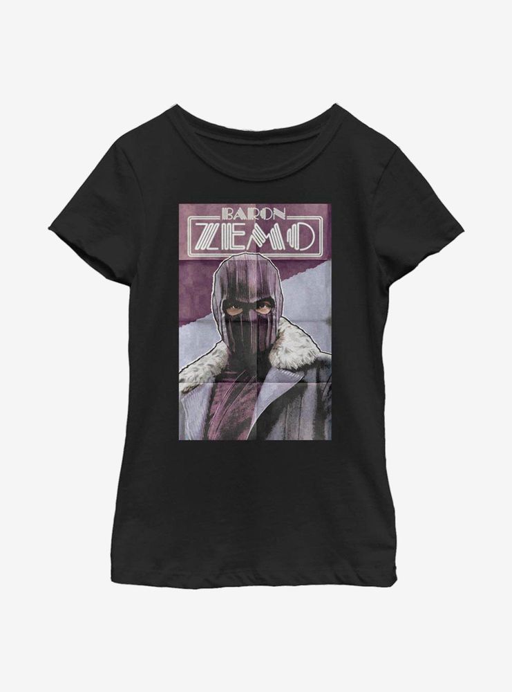 Marvel The Falcon And Winter Soldier Zemo Poster Youth Girls T-Shirt