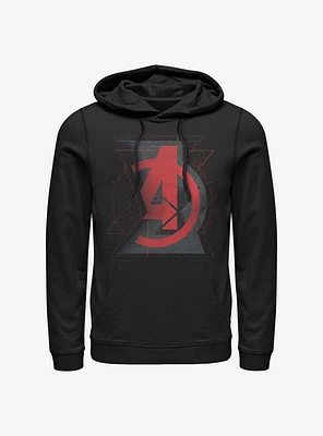 Marvel Black Widow Avengers Logo Hoodie