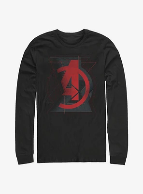 Marvel Black Widow Avengers Logo Long-Sleeve T-Shirt