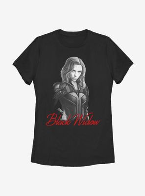 Marvel Black Widow Monochrome Womens T-Shirt