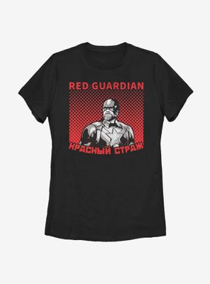 Marvel Black Widow Halftone Red Guardian Womens T-Shirt