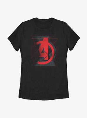 Marvel Black Widow Avengers Logo Womens T-Shirt