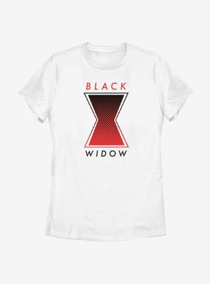 Marvel Black Widow Haftone Symbol Womens T-Shirt