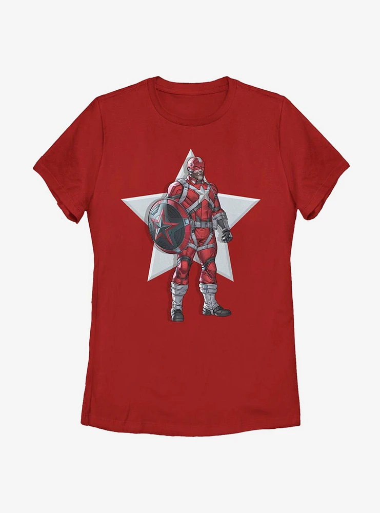 Marvel Black Widow Serious Red Guardian Womens T-Shirt