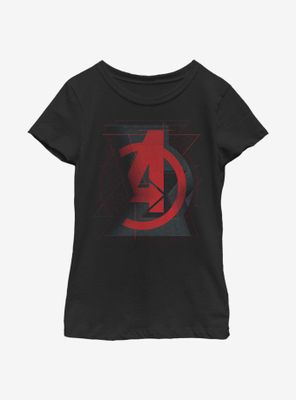 Marvel Black Widow Avengers Logo Youth Girls T-Shirt