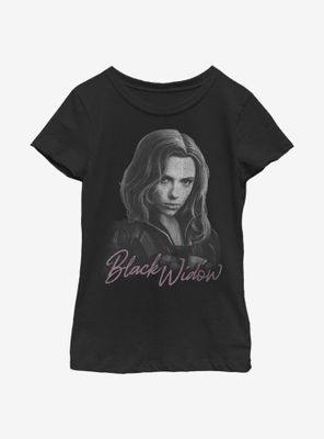 Marvel Black Widow Monochrome Youth Girls T-Shirt