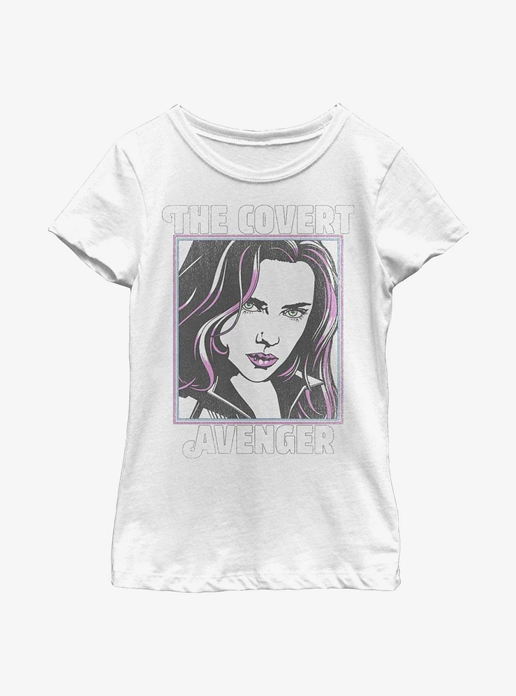 Marvel Black Widow Retro Pop Youth Girls T-Shirt