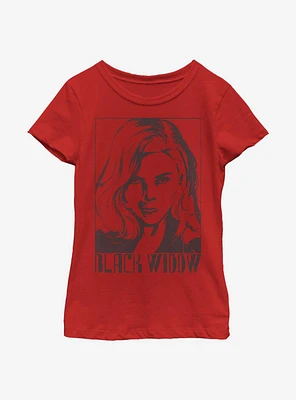 Marvel Black Widow Tie Dye Youth Girls T-Shirt