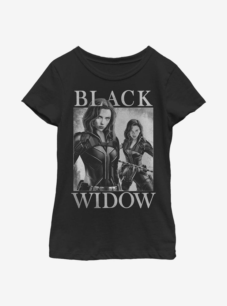 Marvel Black Widow Two Widows Mirror Youth Girls T-Shirt