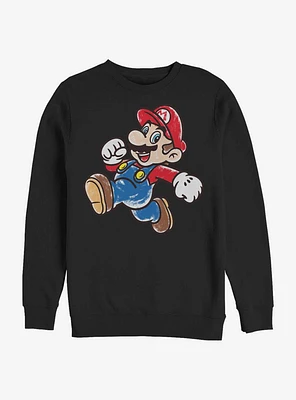 Super Mario Artsy Crew Sweatshirt