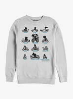 Super Mario Kart Silhouettes Crew Sweatshirt