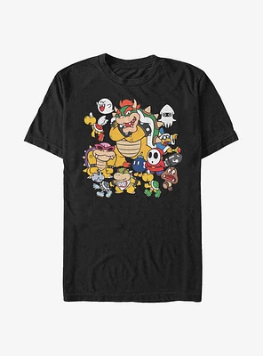 Super Mario Villain Stack T-Shirt