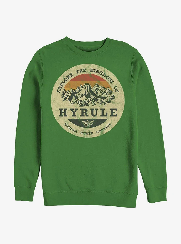 The Legend Of Zelda Explore Hyrule Crew Sweatshirt
