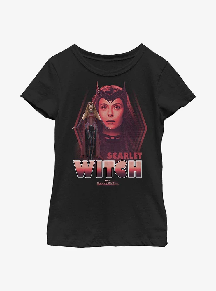Marvel WandaVision Wanda The Scarlet Witch Youth Girls T-Shirt
