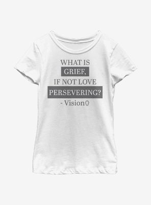 Marvel WandaVision Grief Is Love Persevering Youth Girls T-Shirt