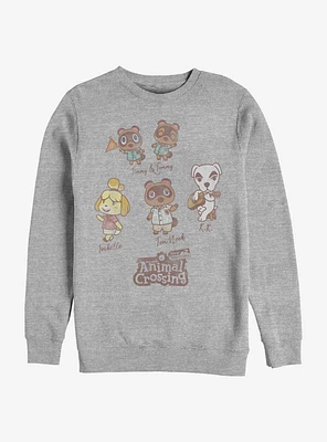 Animal Crossing Character Textbook Crew Sweatshirt