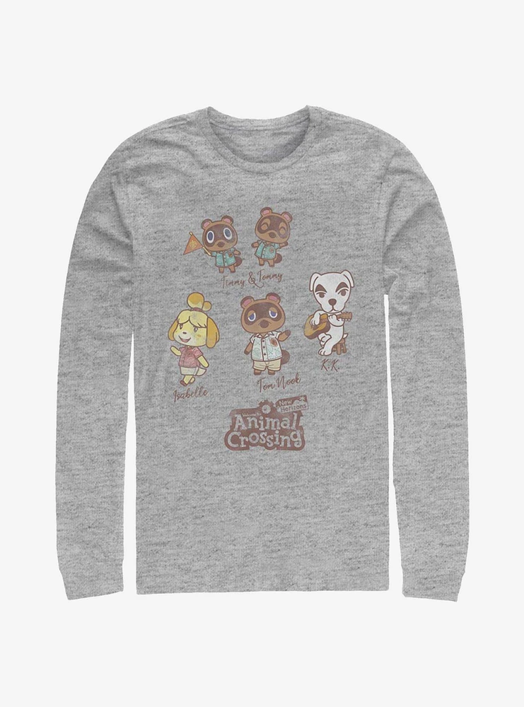 Animal Crossing Character Textbook Long-Sleeve T-Shirt