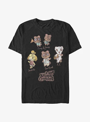 Animal Crossing Character Textbook T-Shirt