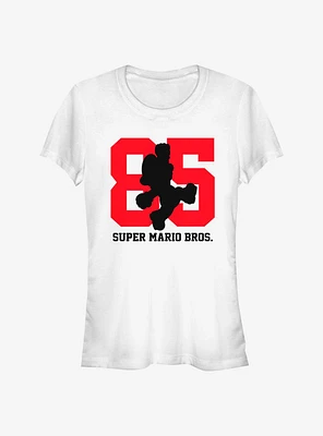 Super Mario 85 With Silhouette Girls T-Shirt