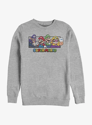 Super Mario All The Bros Crew Sweatshirt