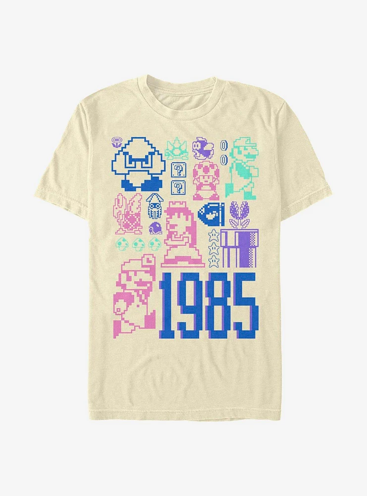 Super Mario Pastel Jumble T-Shirt