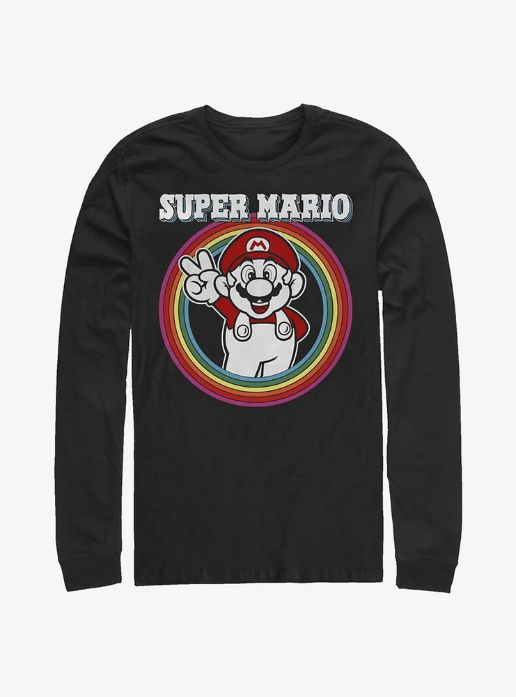 Super Mario Rainbow Long-Sleeve T-Shirt