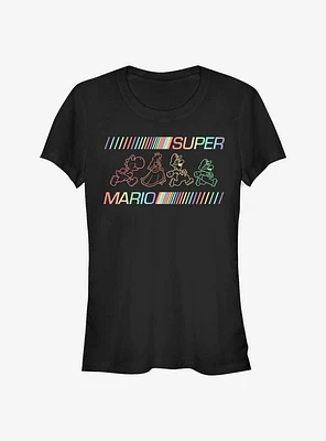 Super Mario Rainbow Run Girls T-Shirt