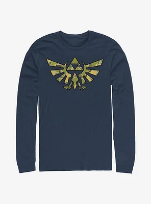 The Legend Of Zelda Camo Crest Long-Sleeve T-Shirt