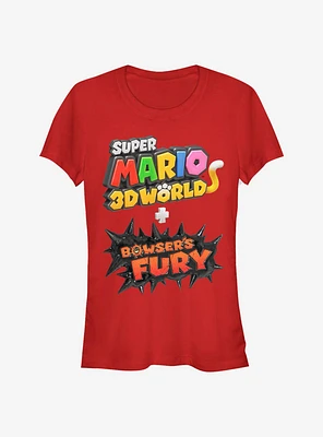 Super Mario 3D Bowsers Fury Logo Girls T-Shirt