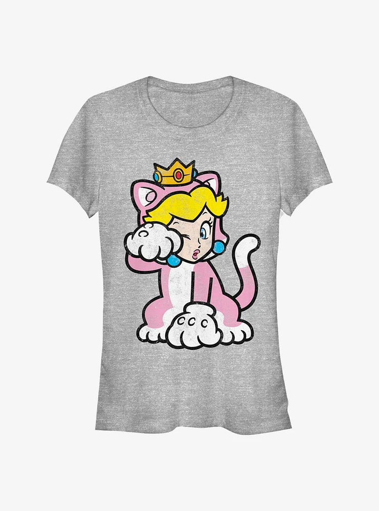 Super Mario Cat Peach Solo Girls T-Shirt