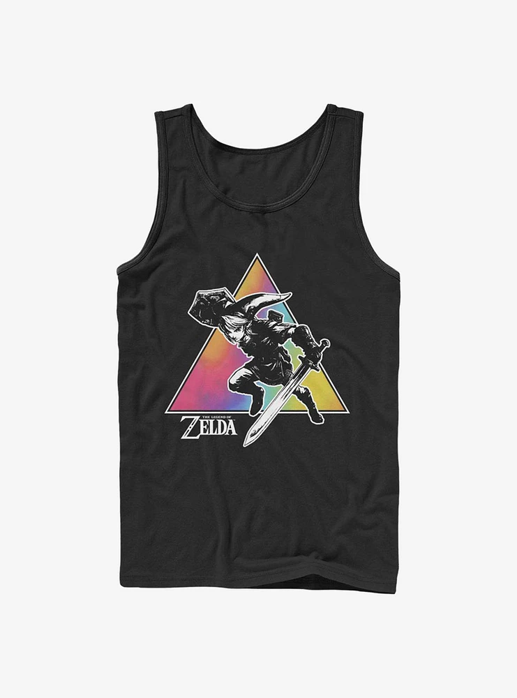 The Legend Of Zelda Tie Dye Link Silhouette Tank