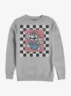 Nintendo Super Mario Checkers Run Sweatshirt