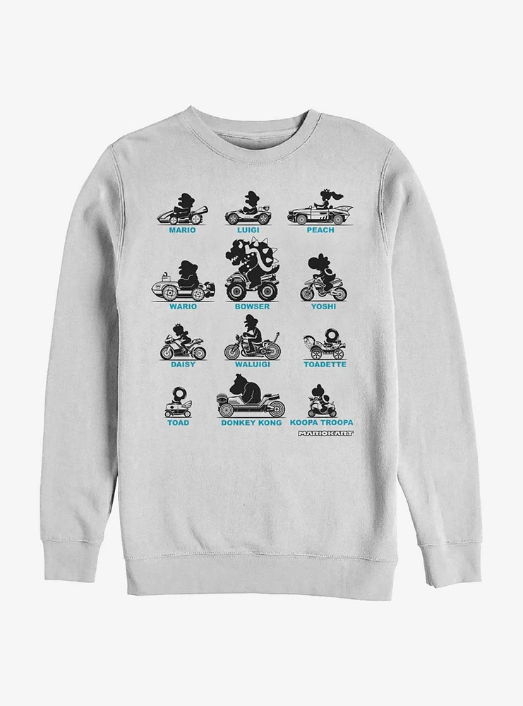 Nintendo Super Mario Kart Silhouettes Sweatshirt