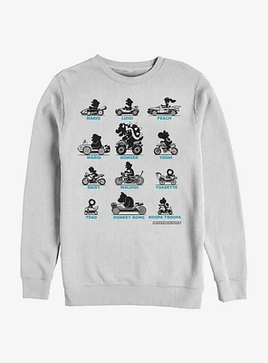 Nintendo Super Mario Kart Silhouettes Sweatshirt
