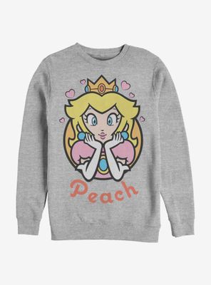 Nintendo Super Mario Peach Hearts Sweatshirt