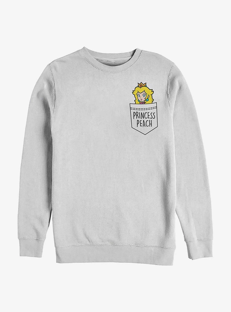 Nintendo Super Mario Faux Pocket Peach Sweatshirt
