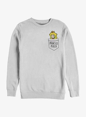 Nintendo Super Mario Faux Pocket Peach Sweatshirt