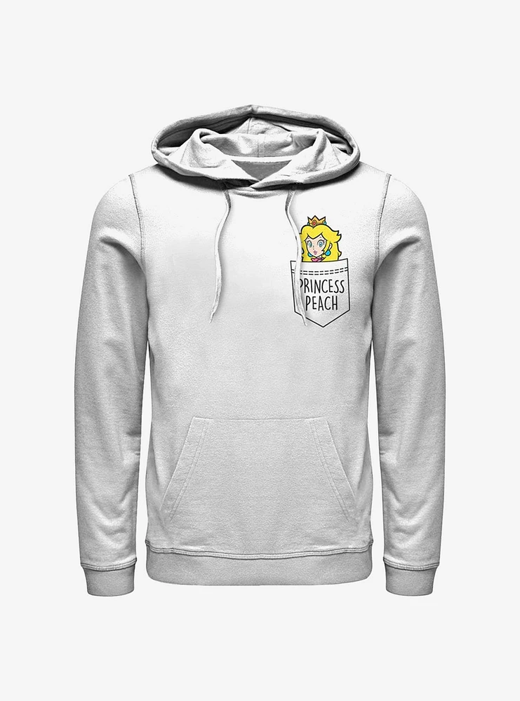 Nintendo Super Mario Faux Pocket Peach Hoodie