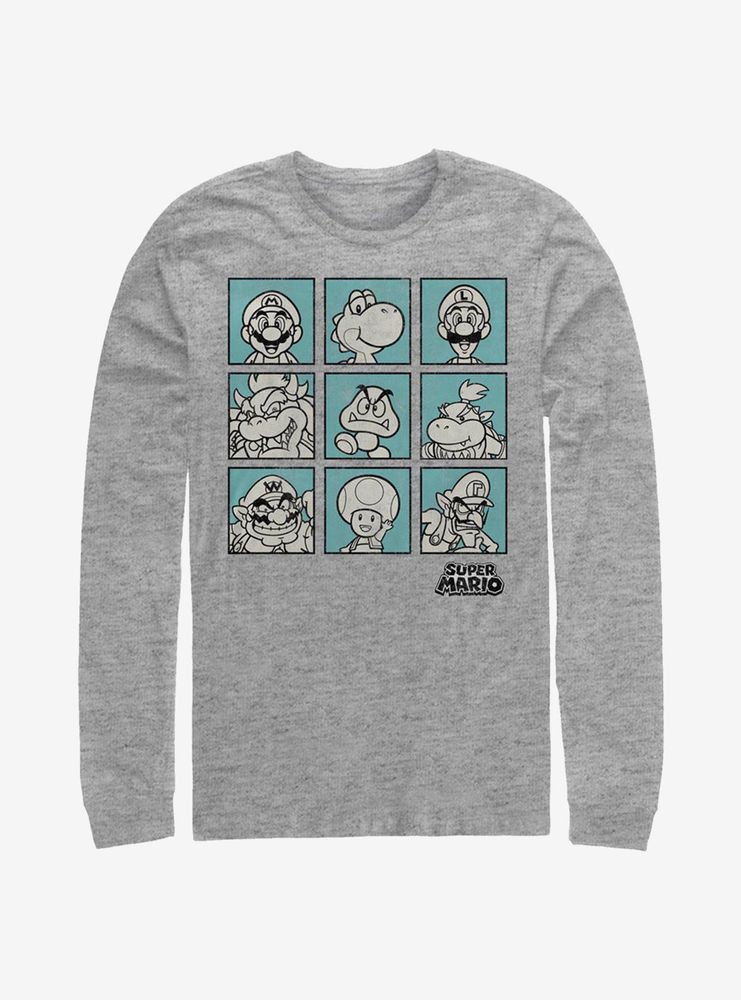 Nintendo Super Mario Box Seats Long-Sleeve T-Shirt