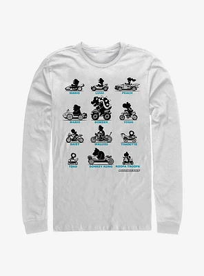 Nintendo Super Mario Kart Silhouettes Long-Sleeve T-Shirt